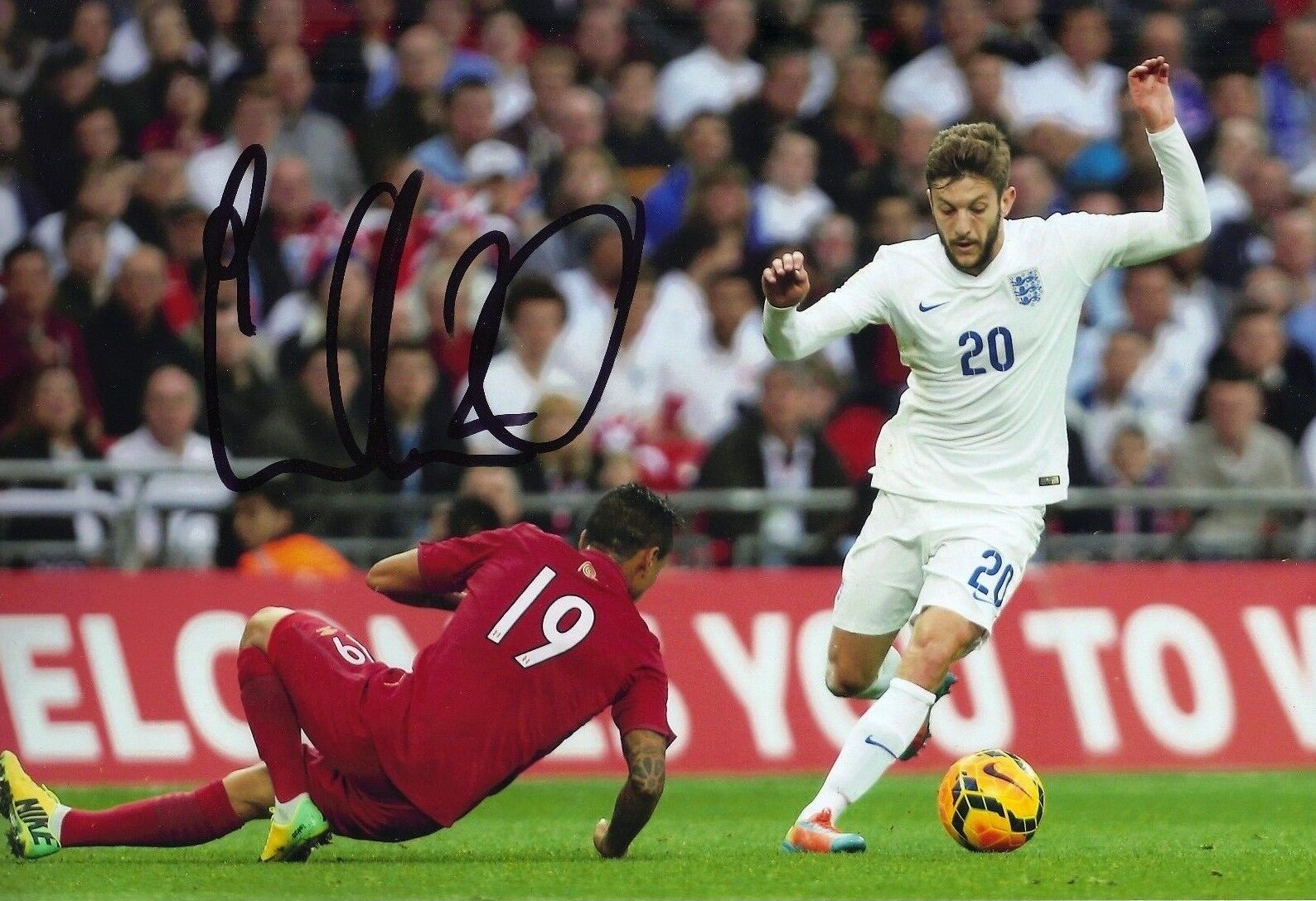 Adam Lallana Signed 12X8 Photo Poster painting Liverpool F.C. & England Genuine AFTAL COA (9142)