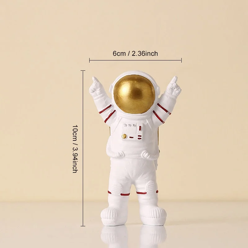 Nordic Astronaut Figurine Resin Spaceman Sculpture Modern Home Decor Miniatures Table Ornaments Room Decorative Cosmonaut Figure