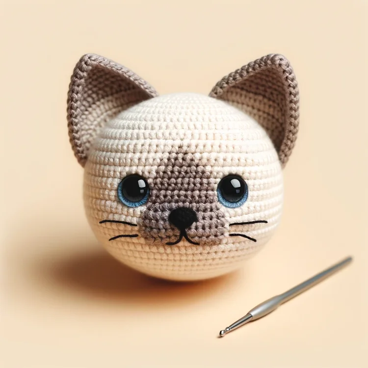 Vaillex - Siamese Cat Head Crochet Pattern For Beginner