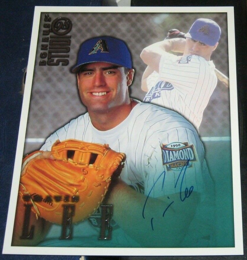 Travis Lee Arizona Diamondback SIGNED AUTOGRAPHED Donruss Studio 8x10 Jumbo Card