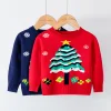 Kid Baby Girl Christmas Tree Pullover Bottoming Sweater