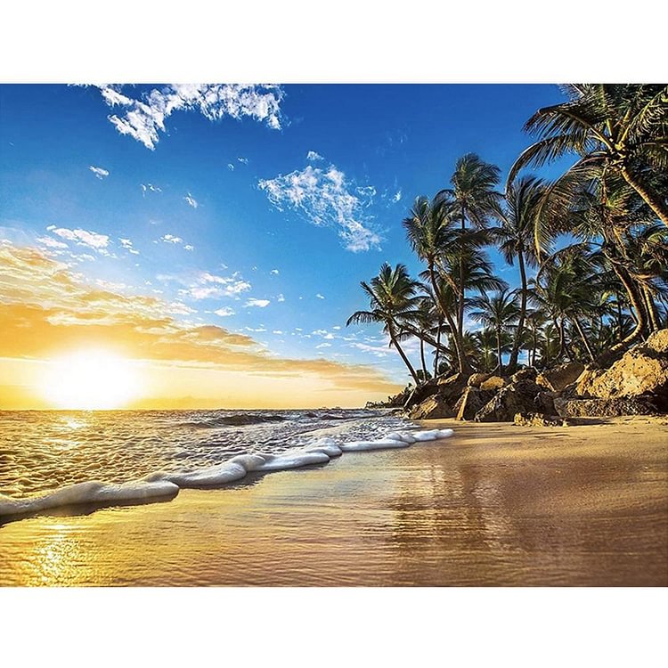 Peinture par numéro - Peinture à l’huile - Beach Sunrise (40'50cm)