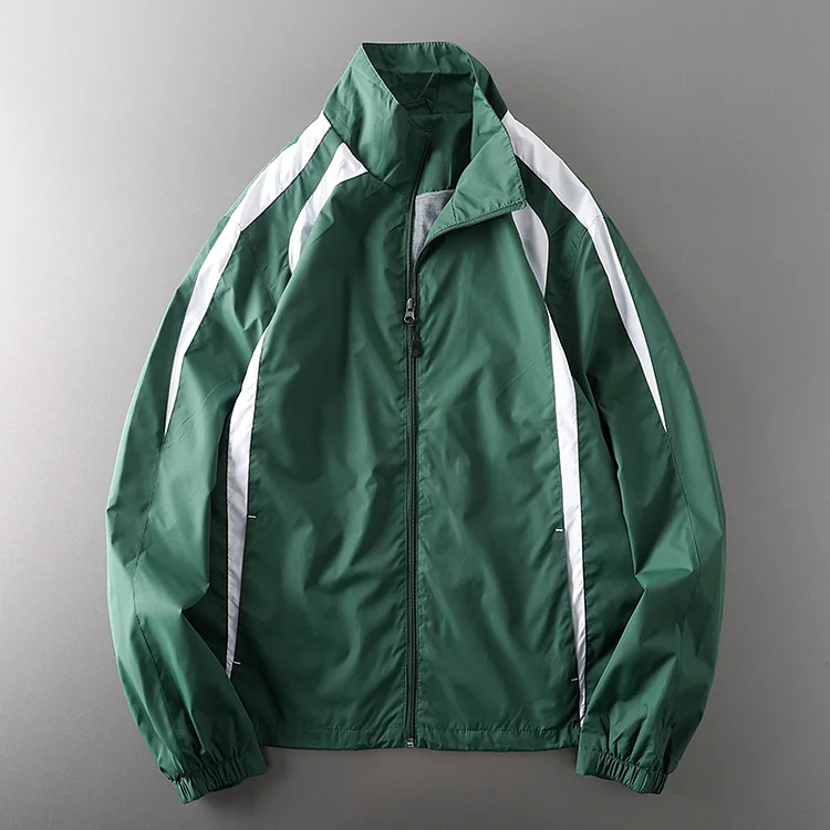 Broswear Vintage Sports Mesh Color Contrast Jacket