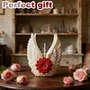 3D Angel Wing Flower Mould Silicone Wave Spiral Candle Mould Reusable Easy To Demold for Candles Soaps Crafts DIY Home Decor (Heart Wreath)