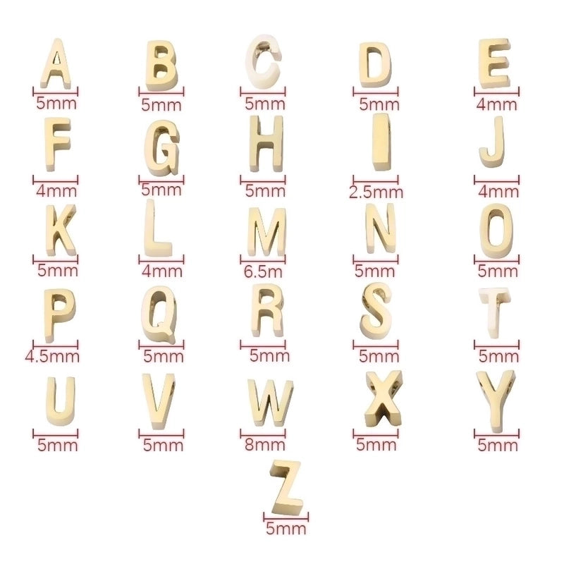 1 Piece Stainless Steel 18K Gold Plated Rose Gold Plated Letter Polished Pendant