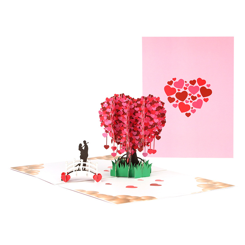 Love Tree 3D Greeting Card Creative Valentine's Day Gift Card For Couples-Jessemade AU