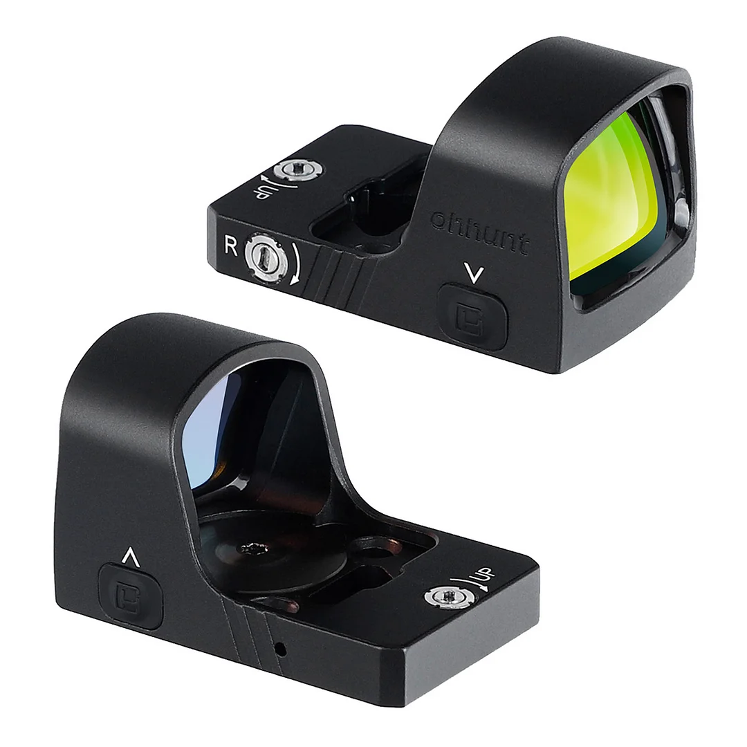 ohhunt® 1x24x20mm Red Dot Sight 3 MOA Reflex Sight Pistol Red Dot Scope with 21mm Picatinny Rail Mounts 10 Brightness Settings Shake Awake IPX67 Waterproof