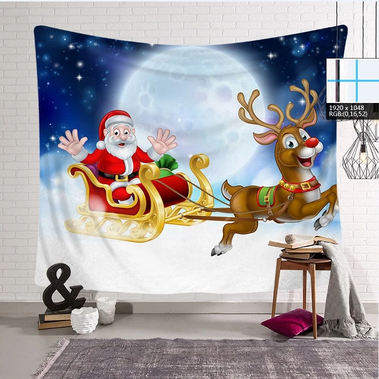 Christmas Home decor Santa Claus Hot Xmas Art Home Wall Hanging Tapestry Wall Ornamentation Christmas Wall Decor Tapestry