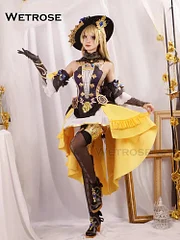 [Wetrose] In Stock Navia SR/SSR Genshin Impact Cosplay Costume Wig Rose Hat Full Set