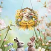 Diamond Painting Acrylic Single Side Drill Easter Sheep Pendant Charms Kits for Adults Home Window Decor