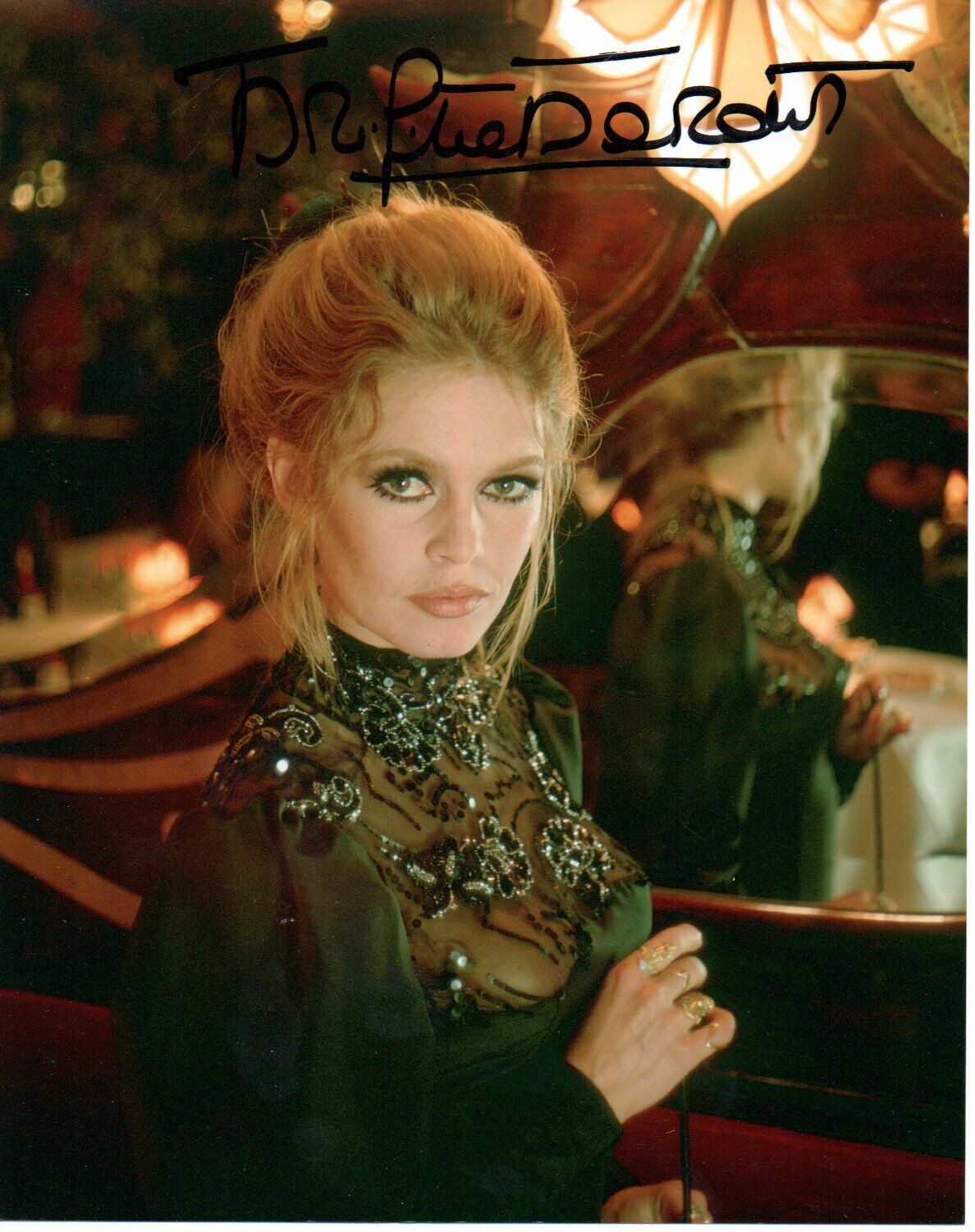 Brigitte Bardot Signed 10-8 Photo Poster painting Autograph Nice Pose