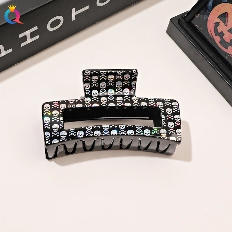 Halloween Minimalist Classic Style Women’s Spider Web Skull Plastic Hair Claws