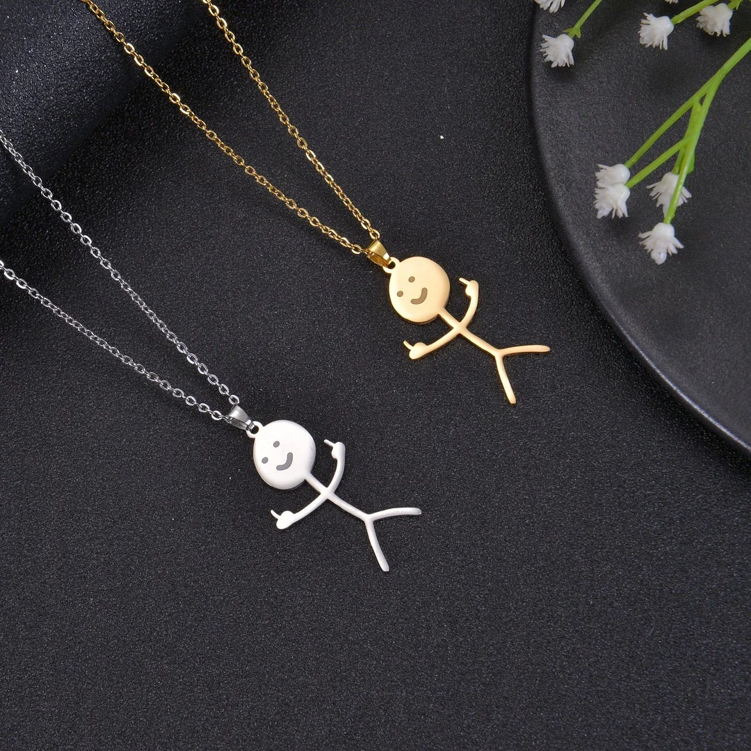 Funny Doodle Stickman Necklace (Buy One Get One Free)