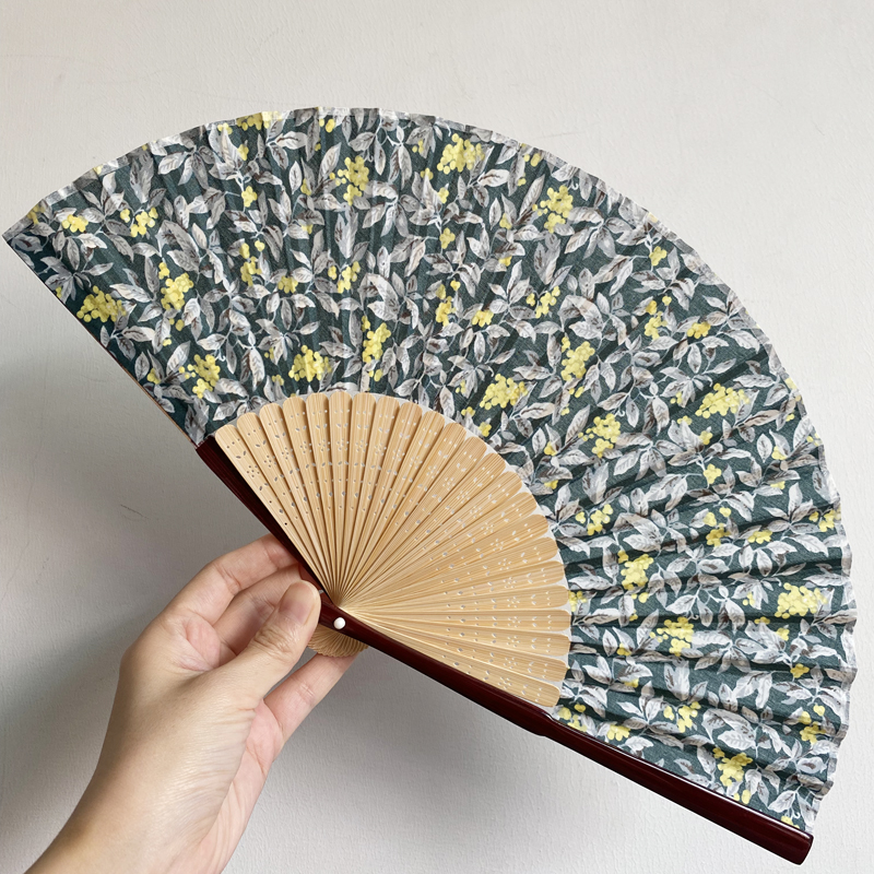 ZenBreeze - Japanese Silk Fan with Exquisite Oil Painting Print