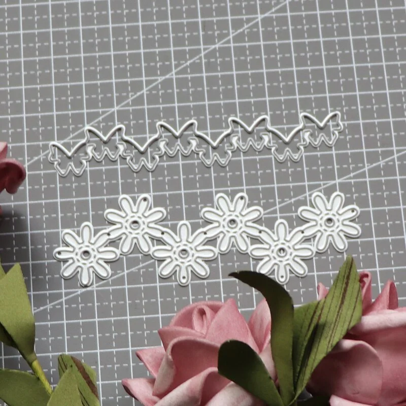 Flower Petal Floret Butterfly Set Scrapbooking Paper Metal Craft Cutting Dies For Card Making Cut Die 2021 Embossing New