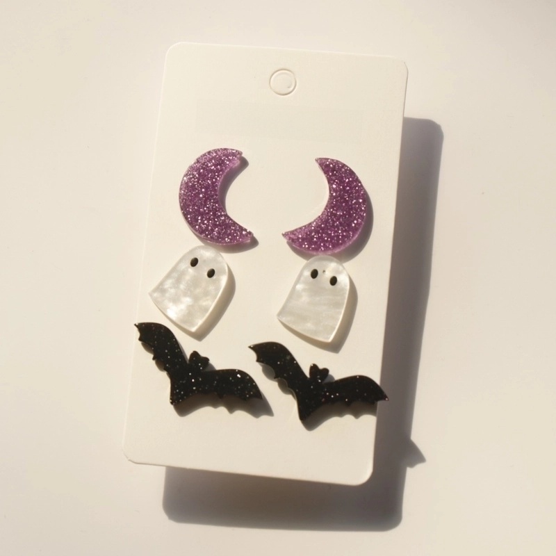 1 Set Cute Candy Ghost Elk Arylic Women’s Ear Studs