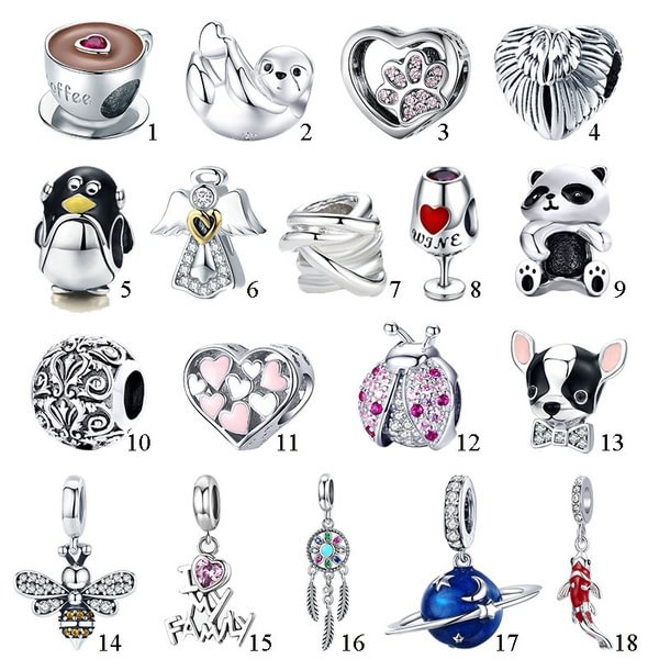 Silver Jewelry Accessory Diy Charms Sterling Silver Spacer Beads fit Bracelet & Necklace Chain Gift Charms & Pendants - Shop Trendy Women's Fashion | TeeYours