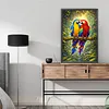 Parrot Full DIY 5D Round Drill Diamond Art Kits Large Size 40*60cm Diamond Dots Paintings Picture Arts Craft Diamond Crystal Rhinestones Painting Kits for Adults/Beginners Gift Home Decor