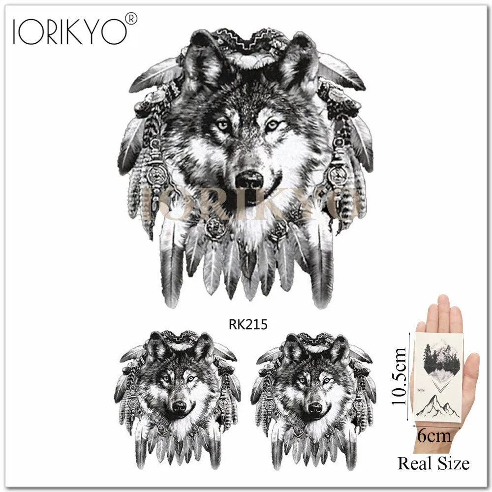 IORIKYO Temporary Women Tattoo Arm Stickers Body Chest Geometric Flash Tree Water Transfer Tatoos Dreamcatcher Sexy Fake Tattoo