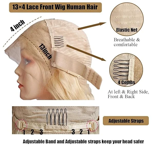 SENSAIRUITE 613 Lace Front Wig Human Hair Blonde Wig Human Hair