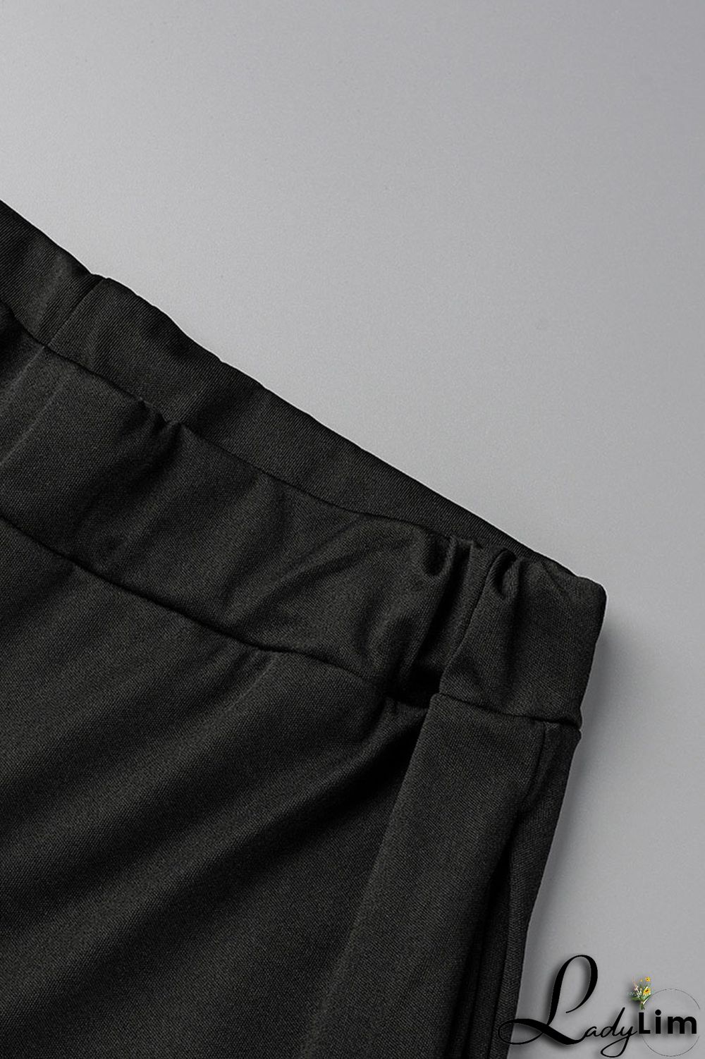 Black Casual Print Patchwork Slit O Neck Short Sleeve Two Pieces