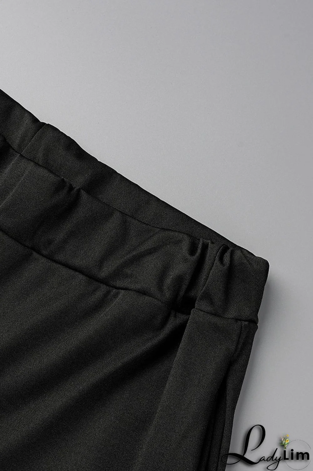 Black Casual Print Patchwork Slit O Neck Short Sleeve Two Pieces