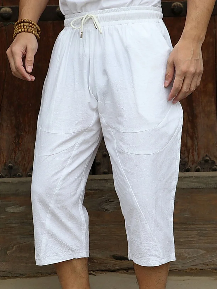Casual Cotton Drawstring Pants
