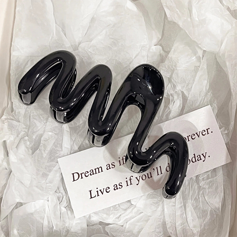 Jelly Color Wave Grab Clip Back Head Hair Grab Disc Hair Clip Shark Clip  New Summer Hairpin Headwear