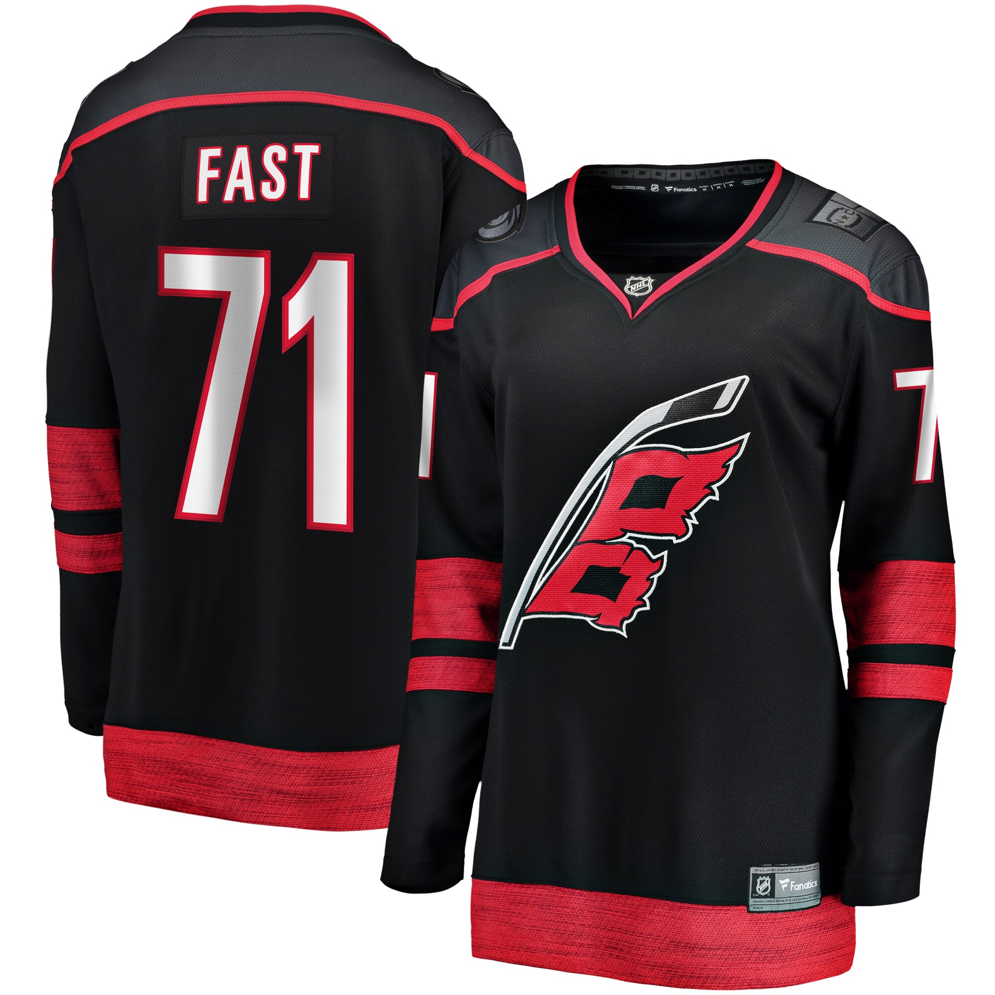 Jesper Fast Carolina Hurricanes Fanatics Women&rsquo;s Home Breakaway   Jersey &ndash; Black mysite