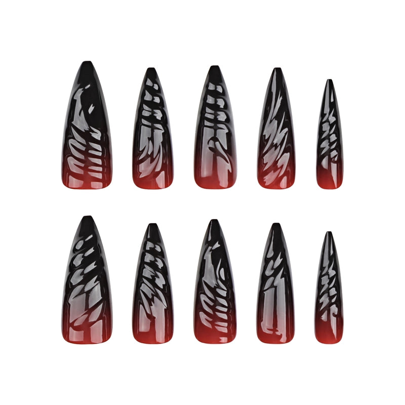 Halloween Cool Style Blood Stains Press-on Nails 1 Set