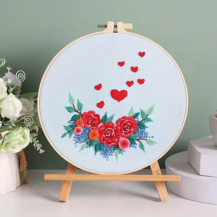 1set Love Series Embroidery Kit For Mother's Day