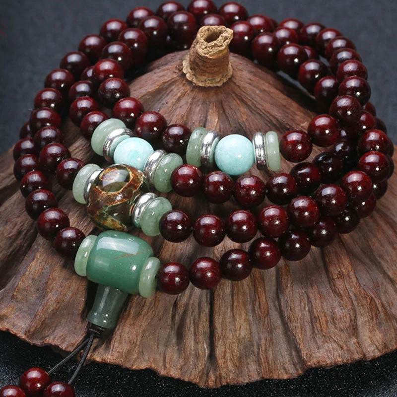 Green Aventurine 108 Beads Amazonite Luck Healing Bracelet Necklace Mala