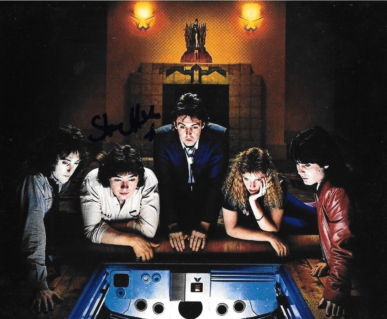 * STEVE HOLLEY * signed 8x10 Photo Poster painting * PAUL MCCARTNEY WINGS * DRUMMER * 1