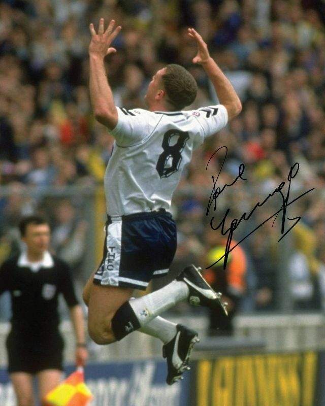 Paul Gascoigne - Tottenham Hotspur Autograph Signed Photo Poster painting Print