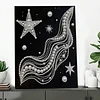 (30x40cm)Starry DIY Pearl Painting Framed Grape Handmade Pearl Material Art Kit Living Room Decor