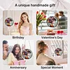 (25cm)DIY Acrylic Jigsaw Puzzle Window Hanging with Hanging Chain DIY Stained Glass Decoration Round Window Puzzle Decor for DIY Craft Project (Stained Glass Floral Lady)
