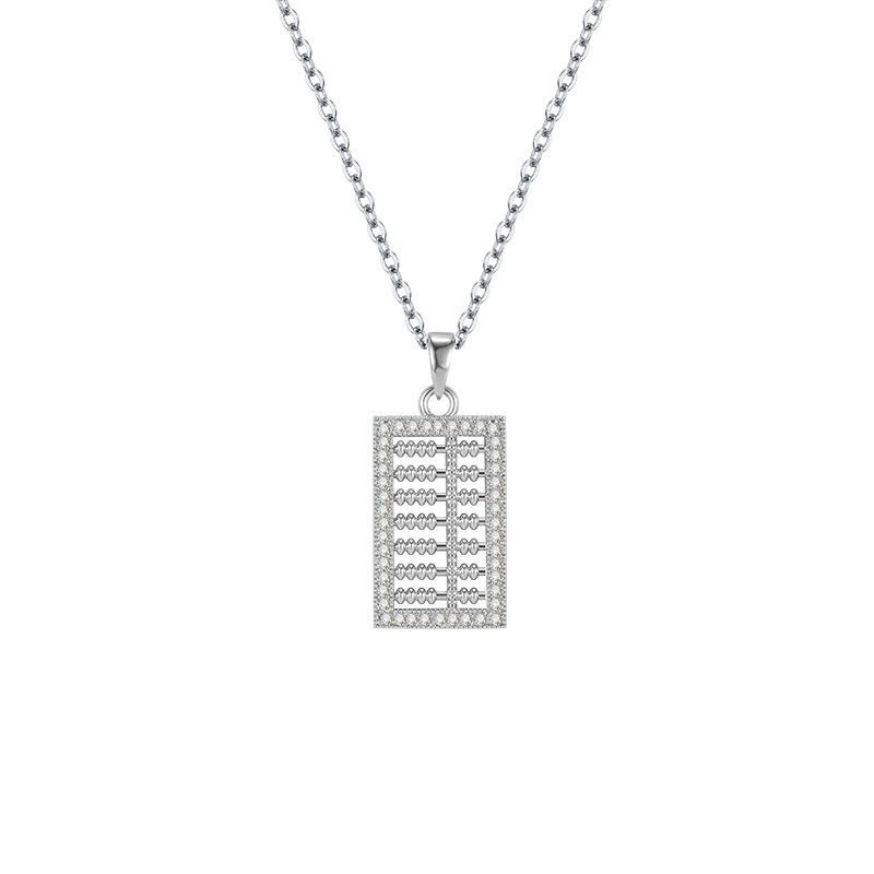 Chinese Abacus Cubic Zircon Necklace