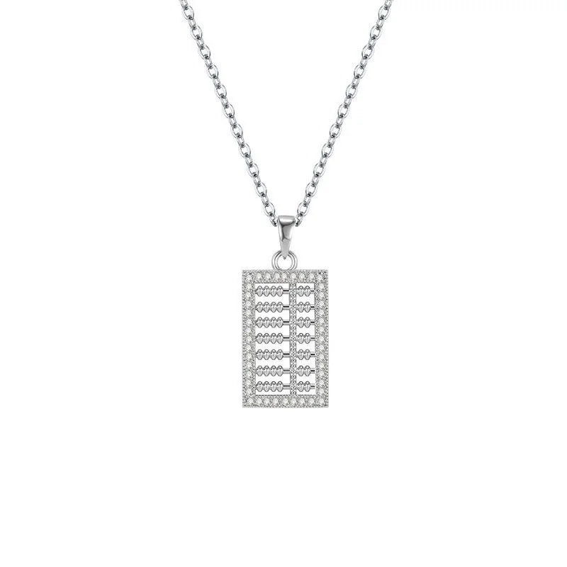 Chinese Abacus Cubic Zircon Necklace