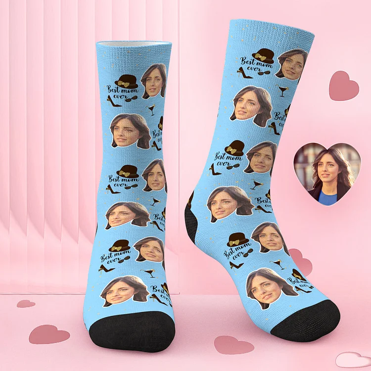 Custom Face Socks Best Mom Ever Personalized Mother's Day Gifts