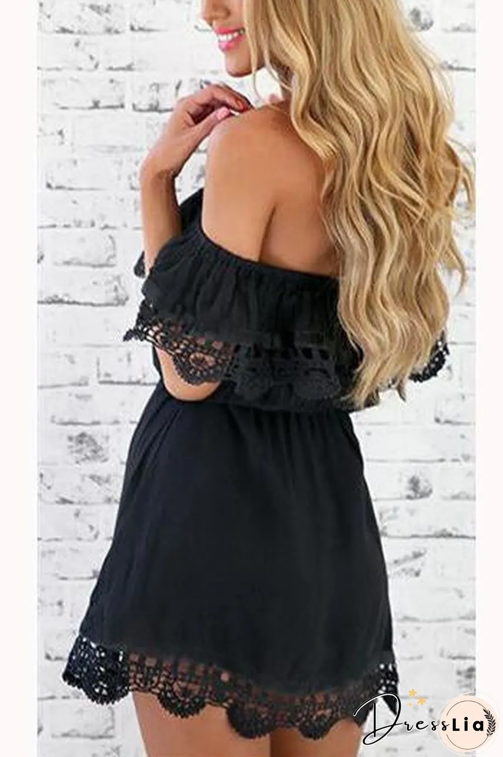 Solid Color Off the Shoulder Dress