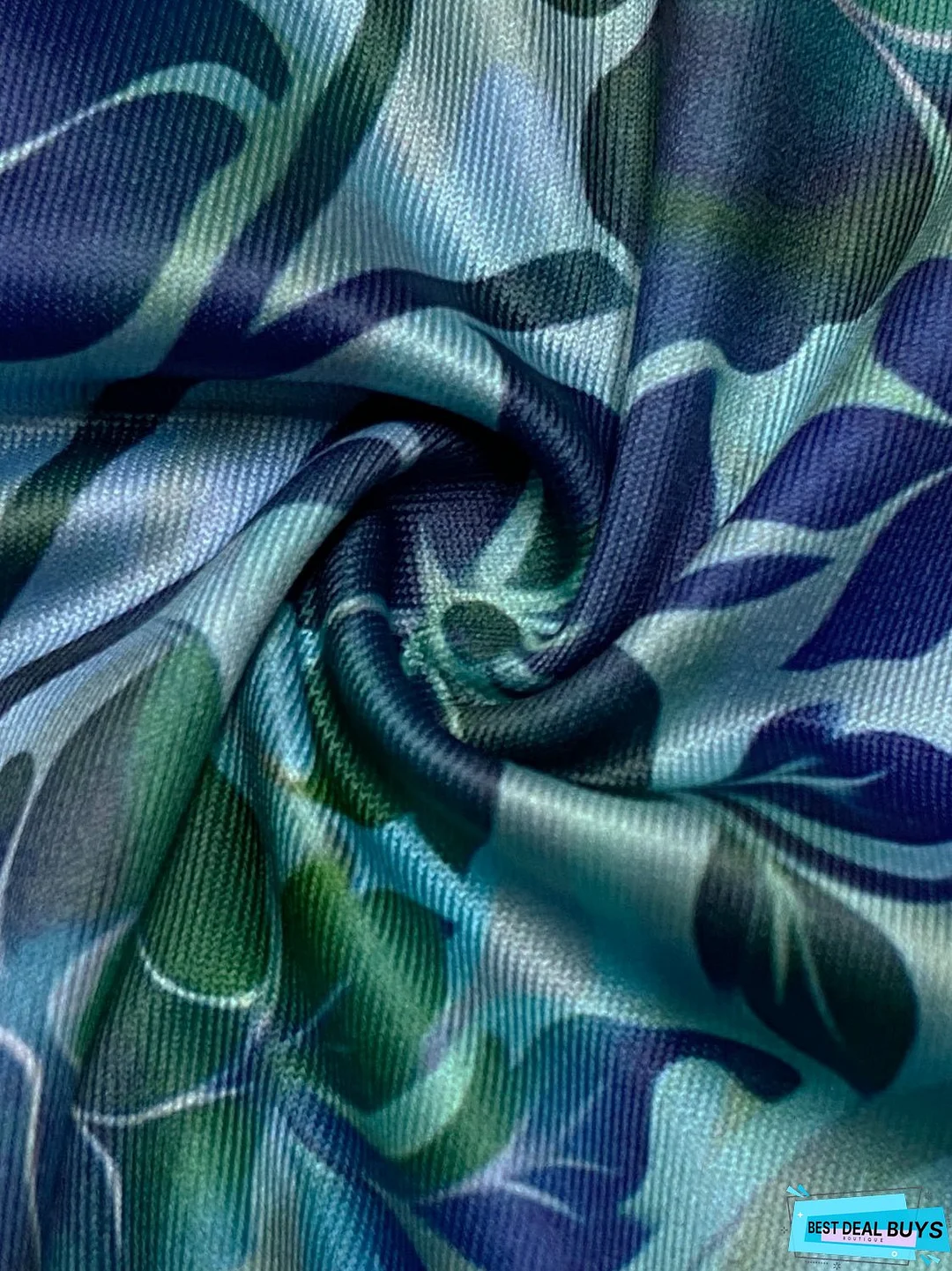 Printed V-Neck Long Sleeve Blouse