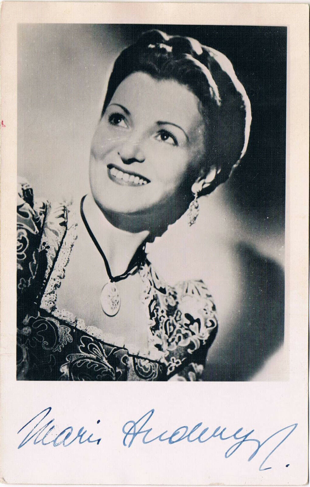 Maria Andergast 1912-95 autograph signed postcard Photo Poster painting 3.5x5.5