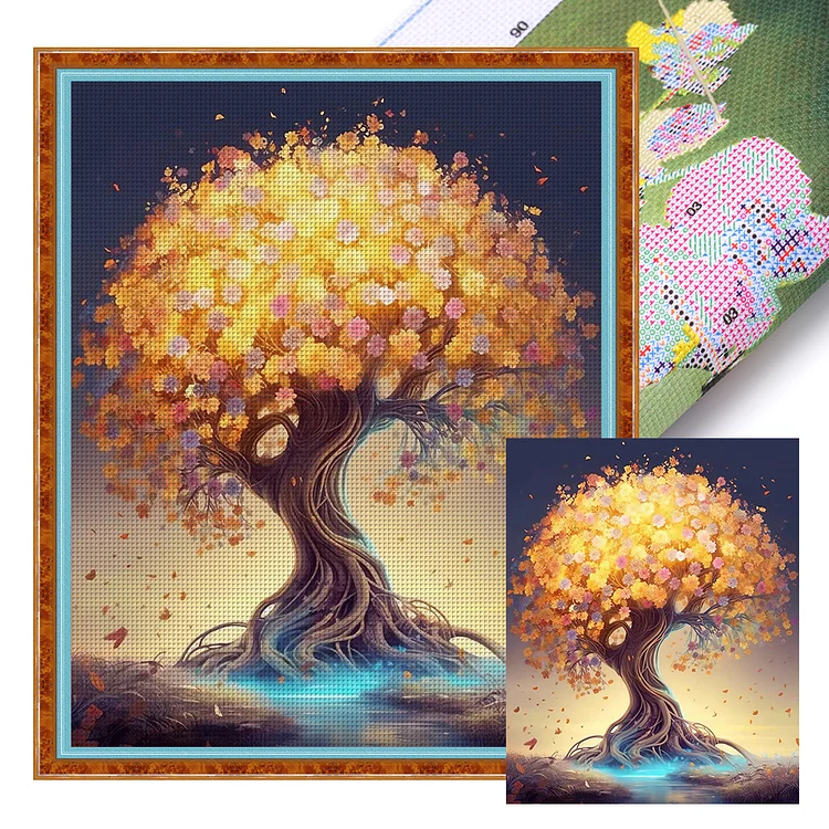 Tree Of Life (40*50cm) 11CT Stamped Cross Stitch gbfke