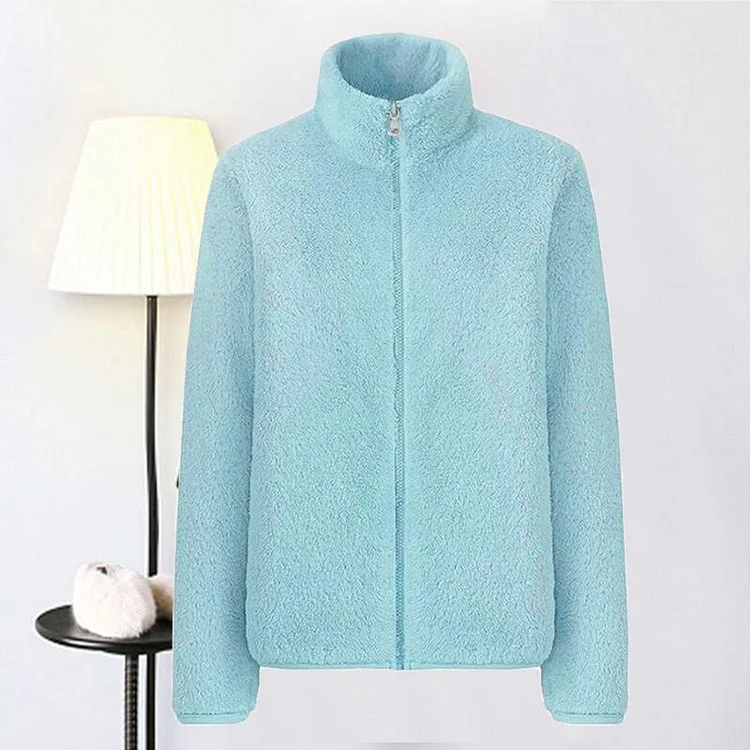Stand-Up Collar Zipper Sweatshirt - Modakawa Modakawa