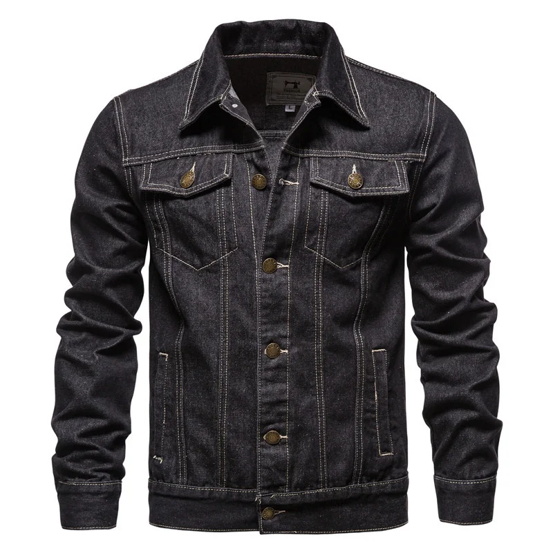 Men's Denim Jacket Cotton Casual Slim Jacket Denim Jacket Outdoor Wear