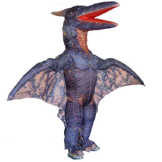 Animals Dinosaur Blue Pterosaur Inflatable Costume Funny Party Jumpsuit Cosplay Costume Halloween Carnival Suit