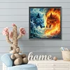 Diamond Painting-DIY Full Round Drill Color Wolf(40*40 CM)