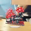 DIY Train Heart Acrylic Special Shape Diamond Painting Desktop Ornaments