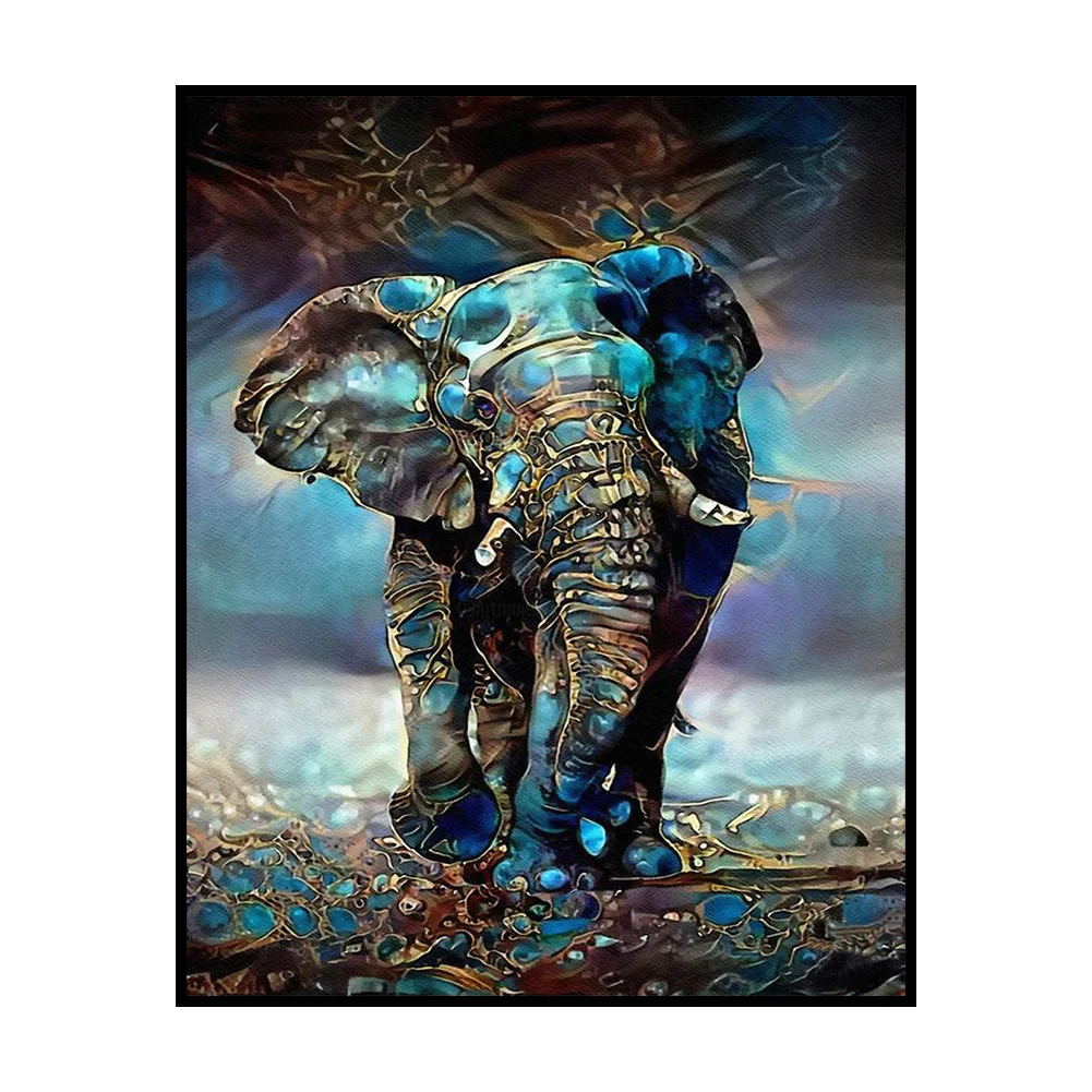 11CT Full Stamped Cross Stitch - Elephant(Canvas|40*50CM)
