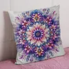 Mandala Purple Cross Stitch Pillow Cover Kit 11CT Stamped 3-Strand Embroidery 45x45cm tapestrymarket